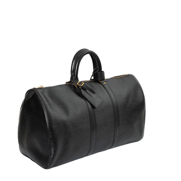 Sac Keepall 45 Vintage en cuir épi noir