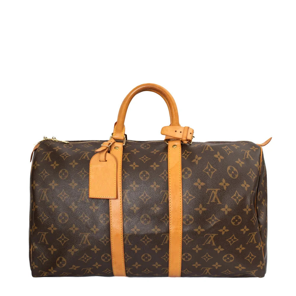 Sac Keepall 45 Vintage en toile monogram marron