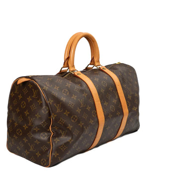 Sac Keepall 60 Vintage en toile monogram marron