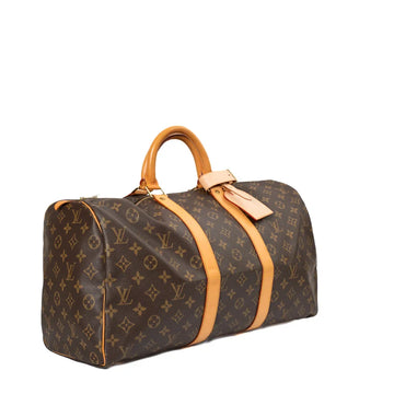 Sac Keepall 45 Vintage en toile monogram marron