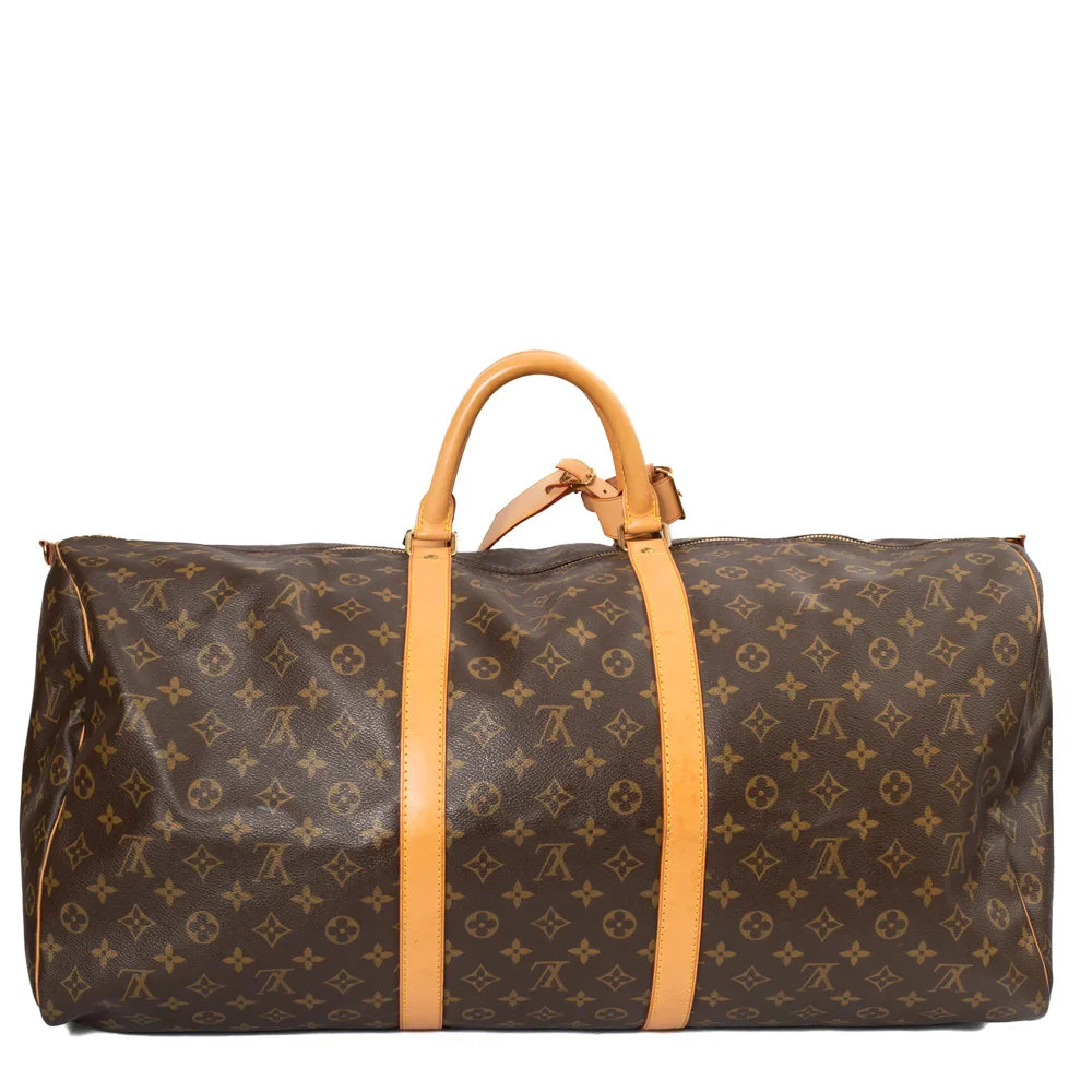 Sac Keepall 60 Vintage en toile monogram marron