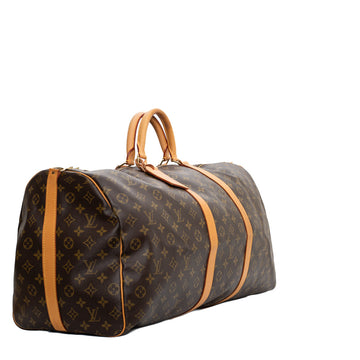 Sac Keepall 60 Vintage en toile monogram marron