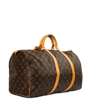 Sac Keepall 50 Vintage en toile monogram marron