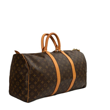 Sac Keepall 50 Vintage en toile monogram marron