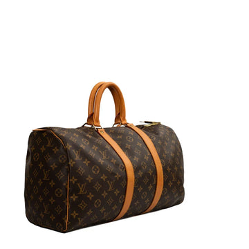 Sac Keepall 45 Vintage en toile monogram marron