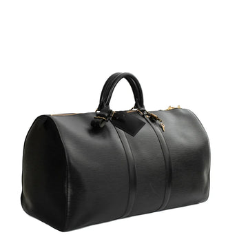Sac Keepall 50 Vintage en cuir épi noir