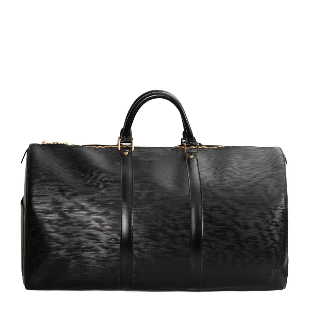 Sac Keepall 50 Vintage en cuir épi noir