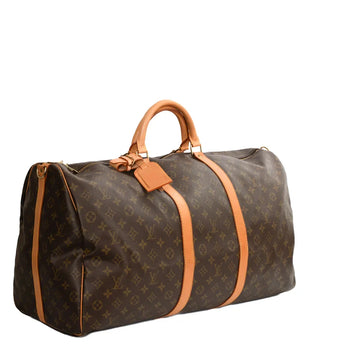 Sac Keepall 60 Vintage en toile monogram marron