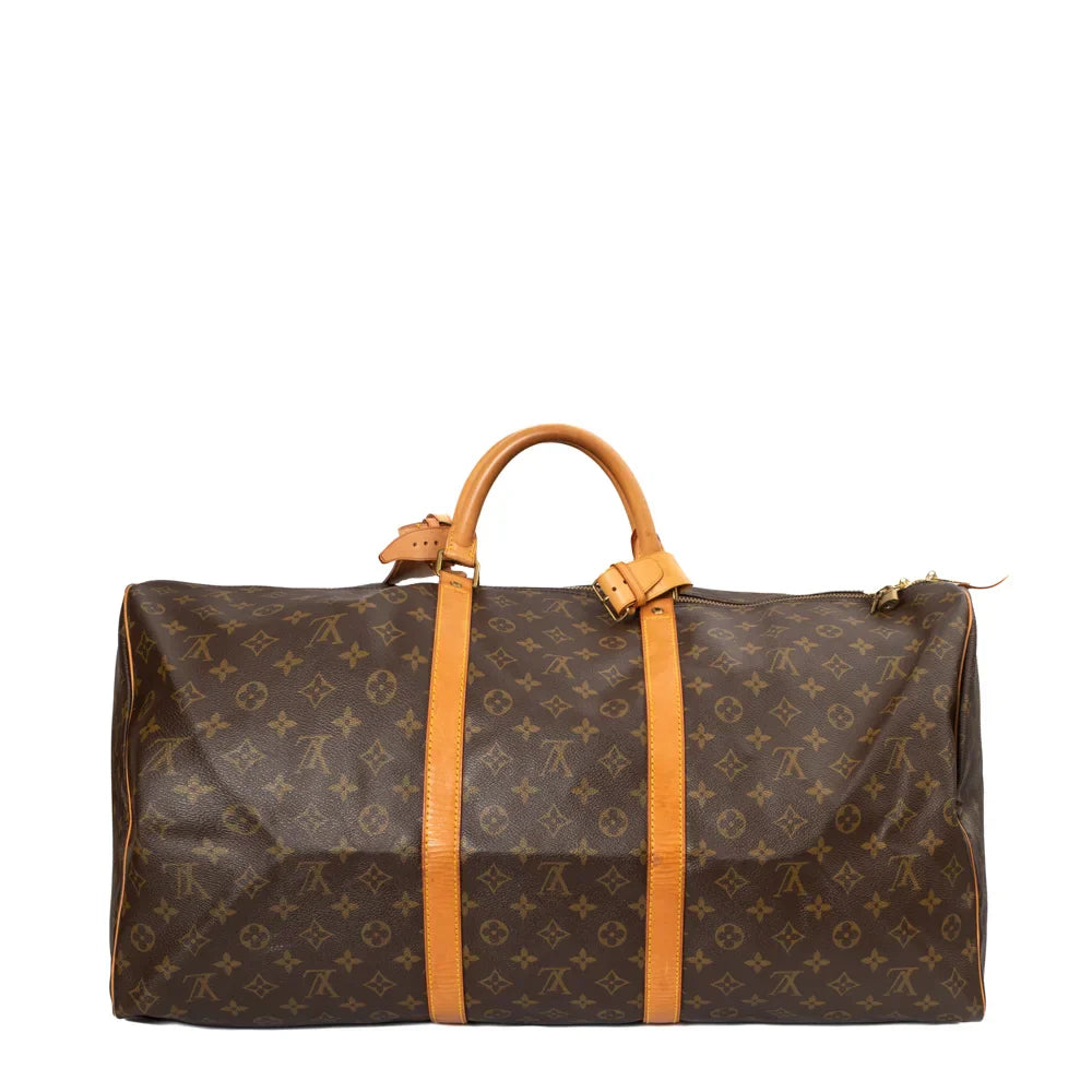 Sac Keepall 45 Vintage en toile monogram marron
