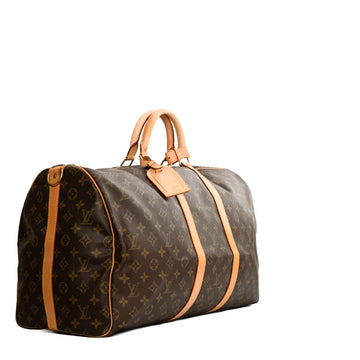 Sac Keepall 55 Vintage en toile monogram marron