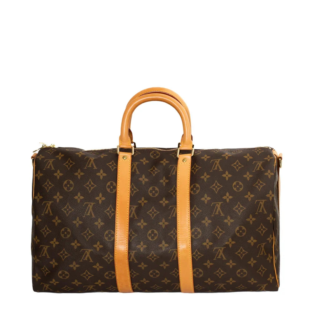 Sac Keepall 45 Vintage en toile monogram marron