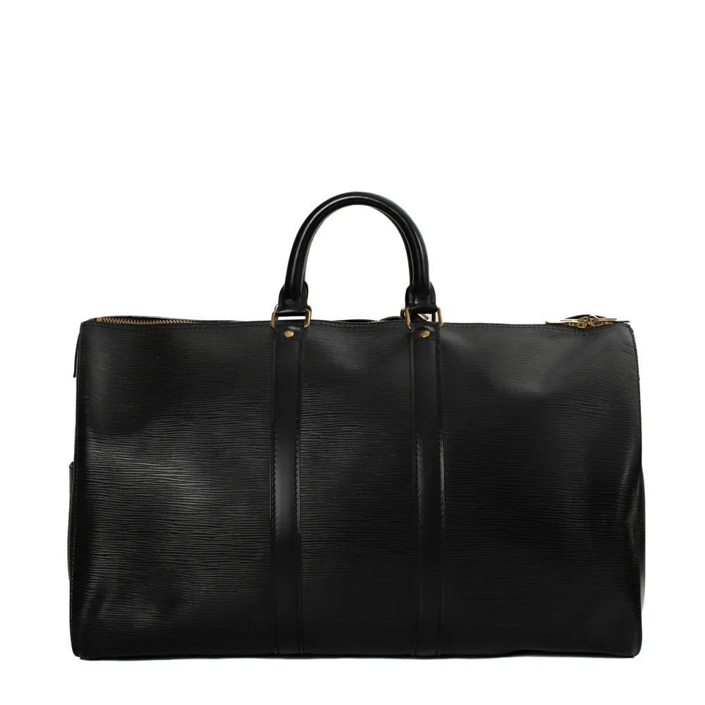 Sac Keepall 45 Vintage en cuir épi noir