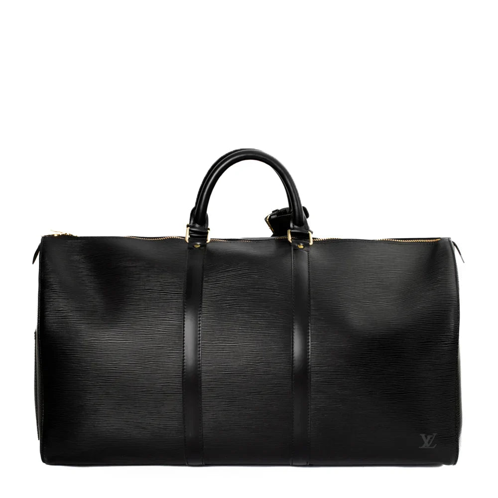 Sac Keepall 50 Vintage en cuir épi noir