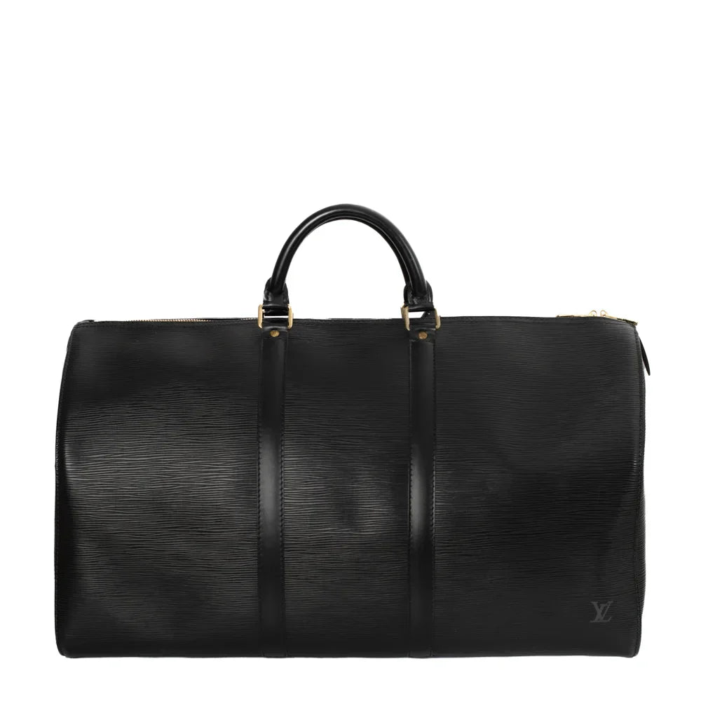 Sac Keepall 50 Vintage en cuir épi noir