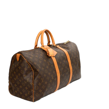 Sac Keepall 50 Vintage en toile monogram marron