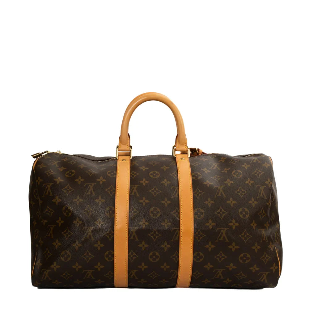 Sac Keepall 45 Vintage en toile monogram marron