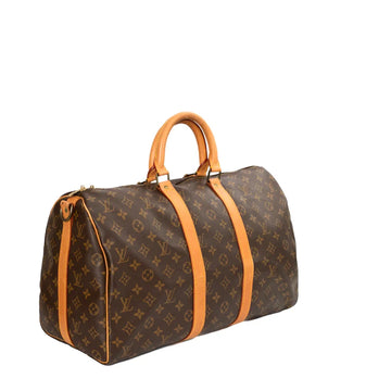 Sac Keepall 45 Vintage en toile monogram marron