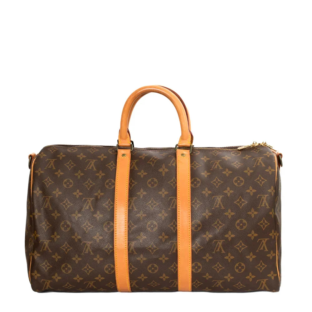 Sac Keepall 45 Vintage en toile monogram marron