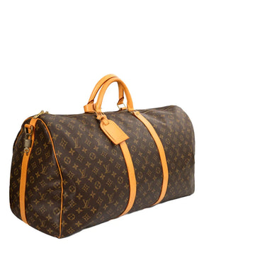 Sac Keepall 60 Vintage en toile monogram marron