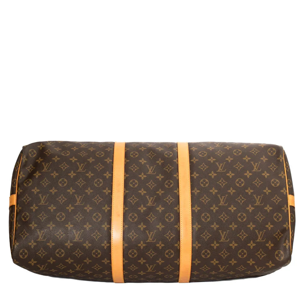 Sac Keepall 60 Vintage en toile monogram marron