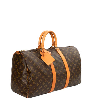 Sac Keepall 45 Vintage en toile monogram marron