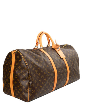 Sac Keepall 60 Vintage en toile monogram marron