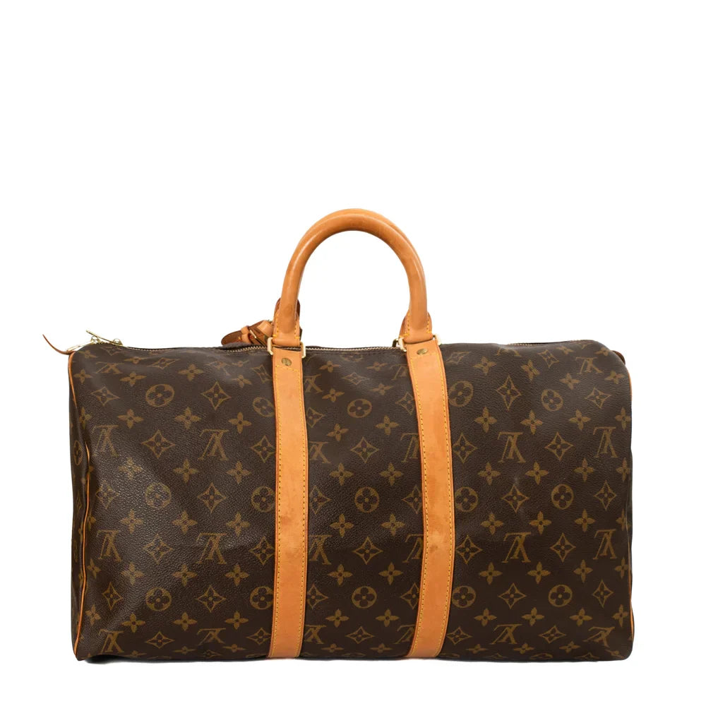 Sac Keepall 45 Vintage en toile monogram marron