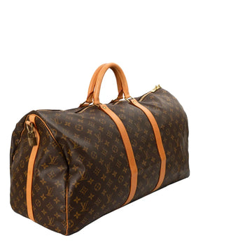 Sac Keepall 55 Vintage en toile monogram marron