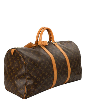 Sac Keepall 55 Vintage en toile monogram marron