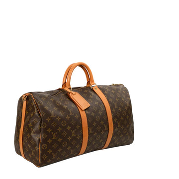 Sac Keepall 50 Vintage en toile monogram marron