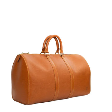 Sac Keepall 45 Vintage en cuir épi marron