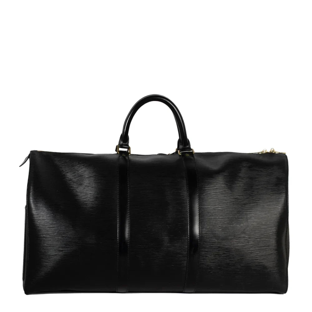 Sac Keepall 50 Vintage en cuir épi noir