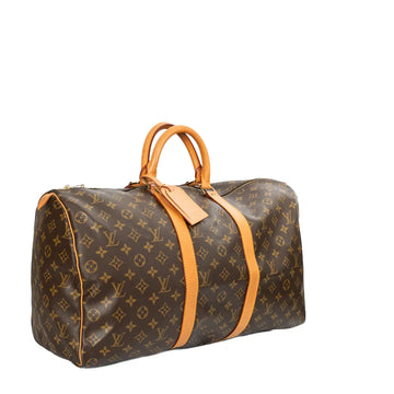 Sac Keepall 50 Vintage en toile monogram marron