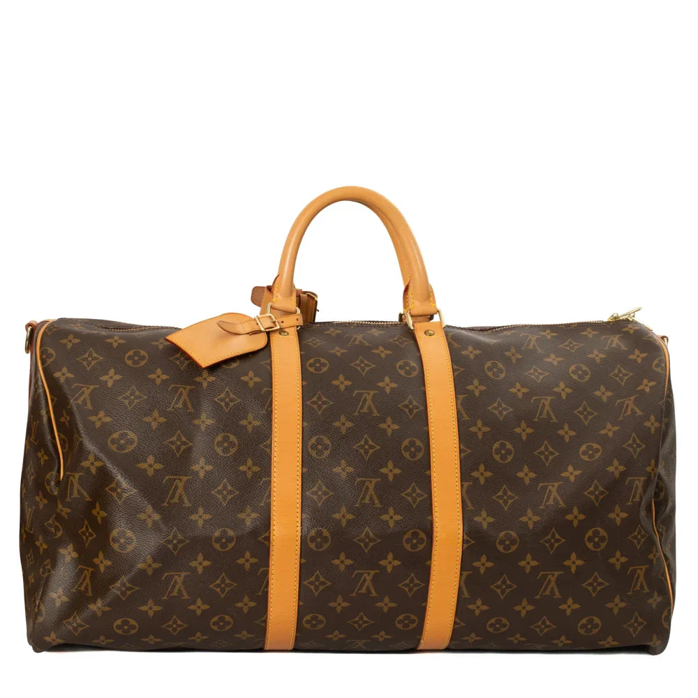 Sac Keepall 55 en toile monogram marron