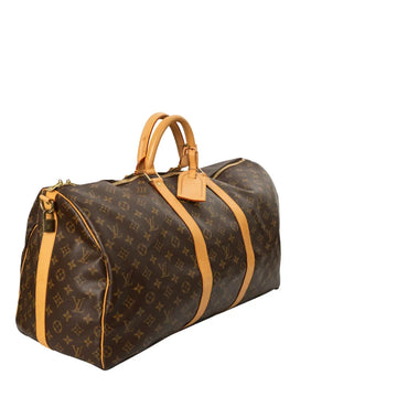 Sac Keepall 55 Vintage en toile monogram marron