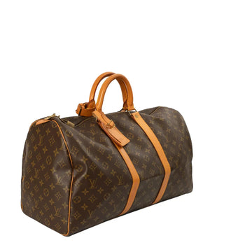 Sac Keepall 50 Vintage en toile monogram marron