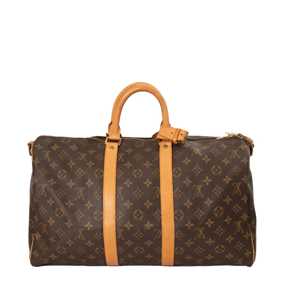 Sac Keepall 45 Vintage en toile monogram marron