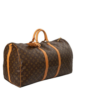 Sac Keepall 60 Vintage en toile monogram marron
