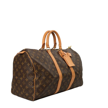 Sac Keepall 45 Vintage en toile monogram marron