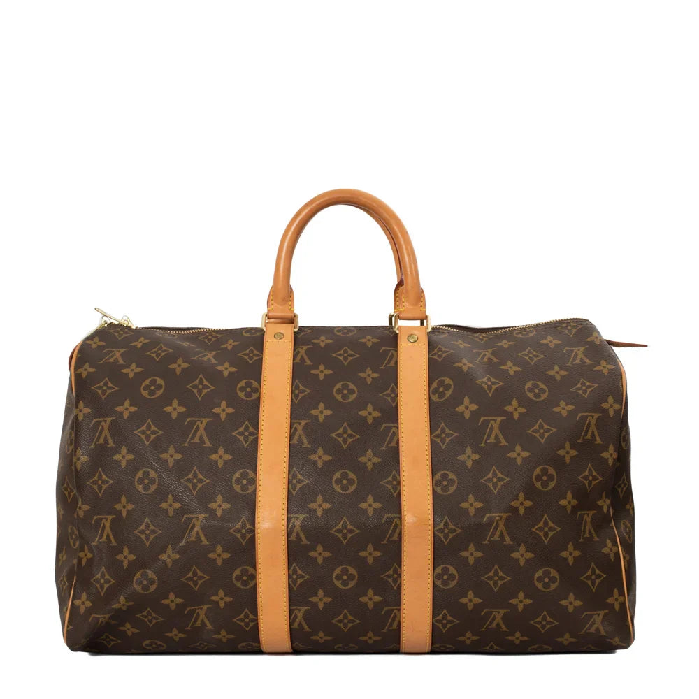 Sac Keepall 45 Vintage en toile monogram marron