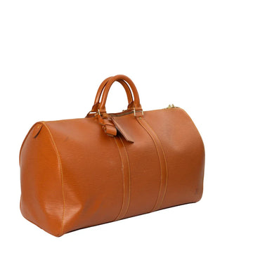 Sac Keepall 50 Vintage en cuir épi marron