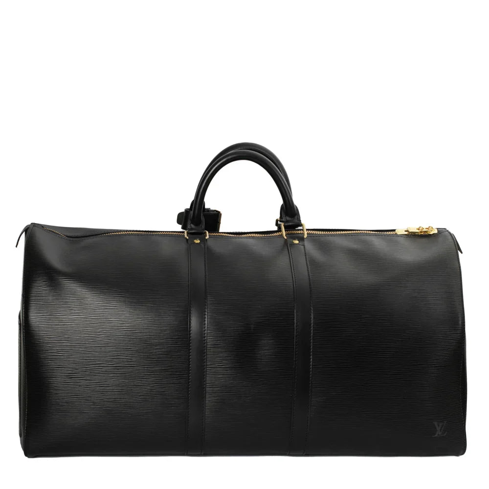 Sac Keepall 55 Vintage en cuir épi noir