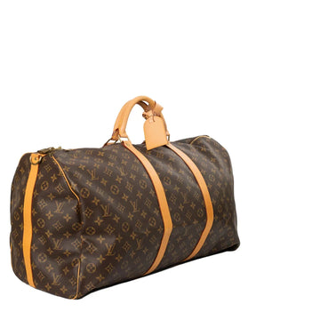 Sac Keepall 60 Vintage en toile monogram marron