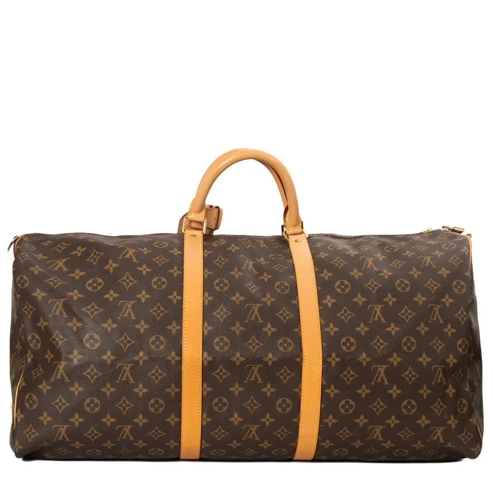 Sac Keepall 60 Vintage en toile monogram marron