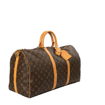 Sac Keepall 50 Vintage en toile monogram marron