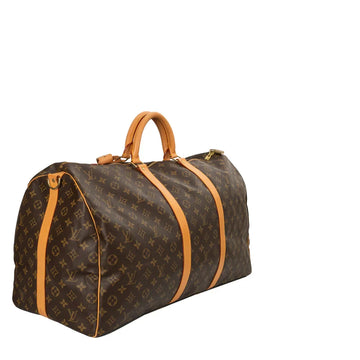 Sac Keepall 60 Vintage en toile monogram marron