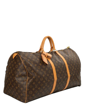 Sac Keepall 60 Vintage en toile monogram marron
