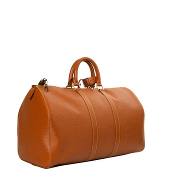 Sac Keepall 45 Vintage en cuir épi marron