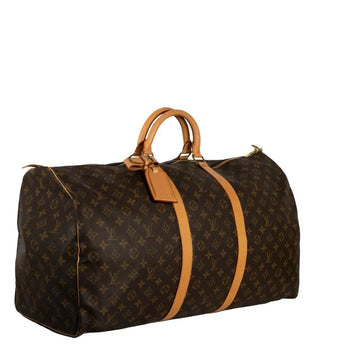 Sac Keepall 60 Vintage en toile monogram marron
