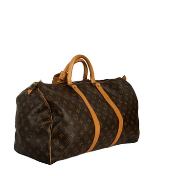 Sac Keepall 50 Vintage en toile monogram marron